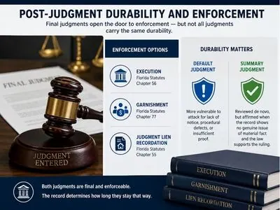post judgment durability and enforcement